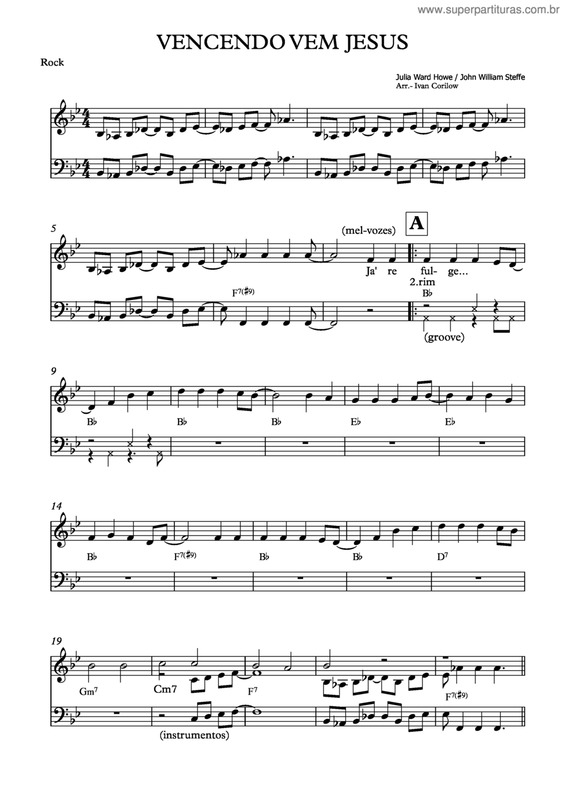 Partitura da música Vencendo Vem Jesus v.2