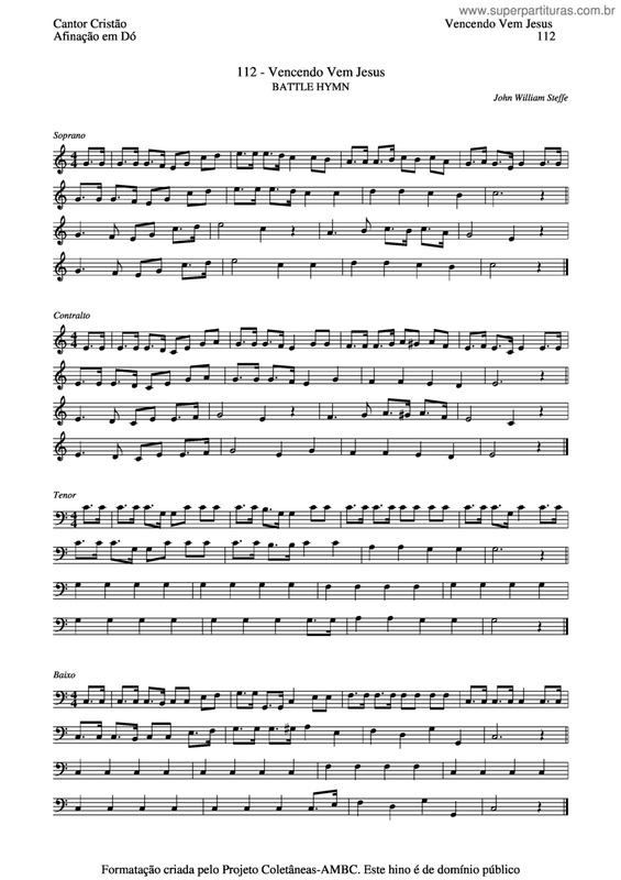 Partitura da música Vencendo Vem Jesus v.5