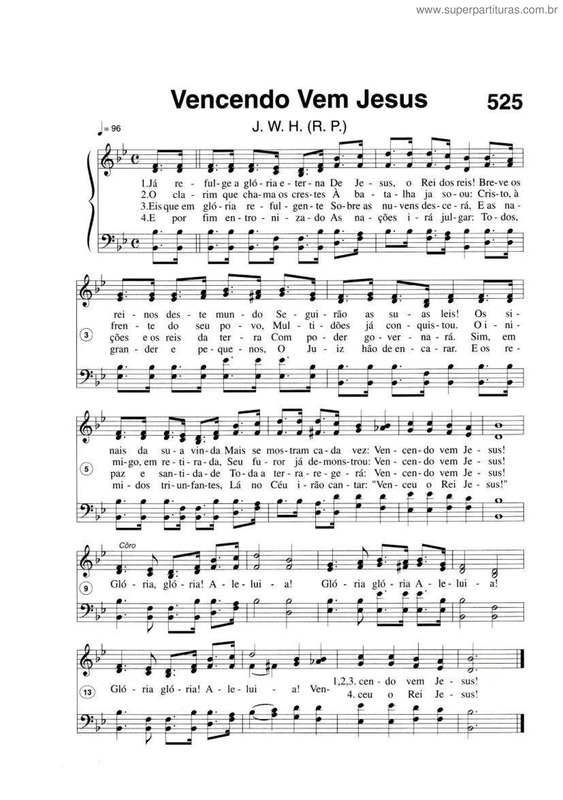 Partitura da música Vencendo Vem Jesus v.6