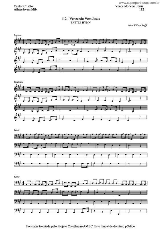 Partitura da música Vencendo Vem Jesus v.8