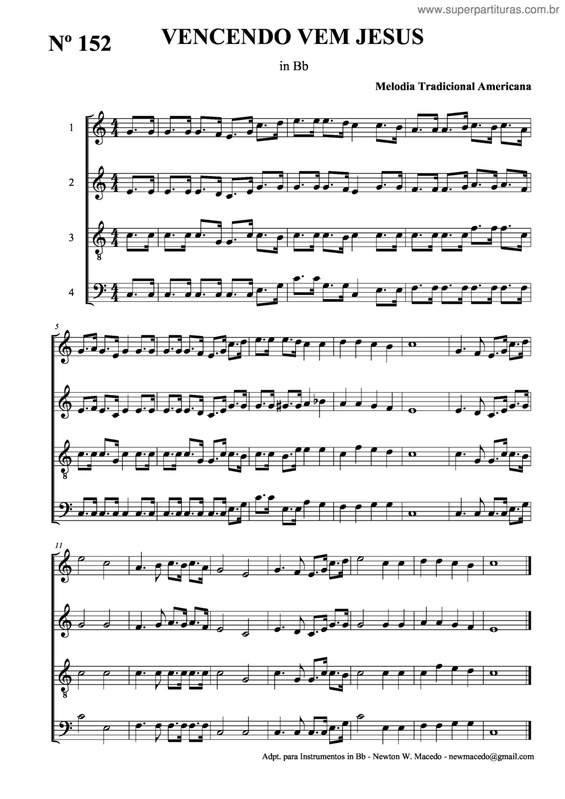 Partitura da música Vencendo Vem Jesus v.9