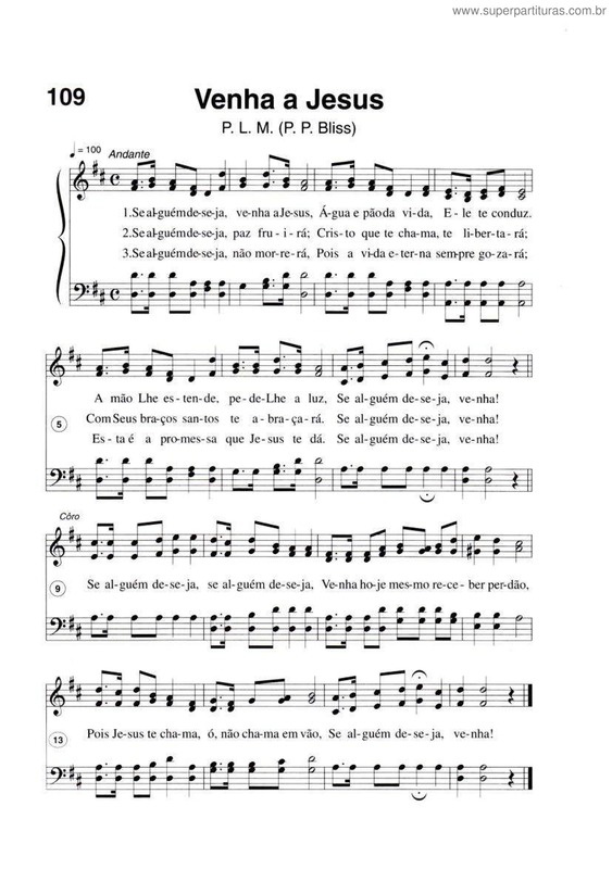 Partitura da música Venha A Jesus