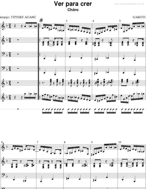 Partitura da música Ver para Crer