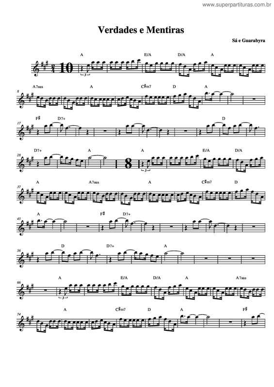 Fagner - Deslizes - Sheet Music For Tenor Saxophone Soprano (Bb)