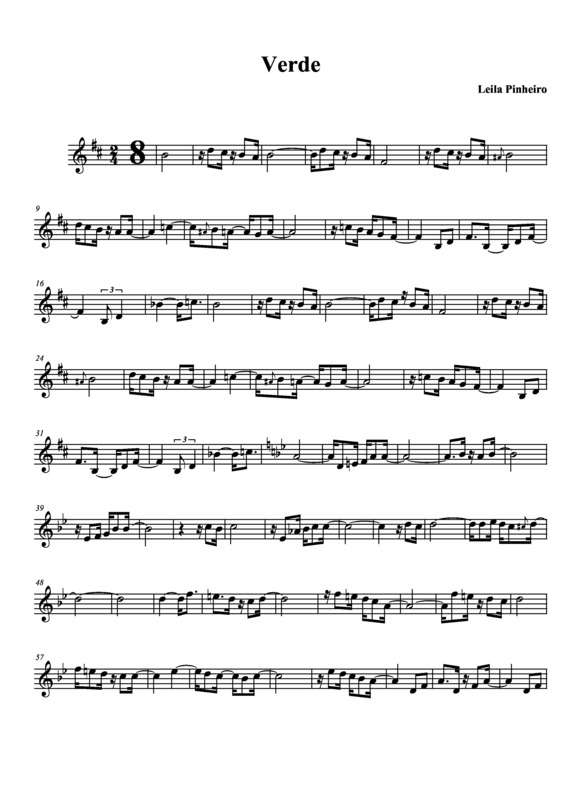 Partitura da música Verde v.2