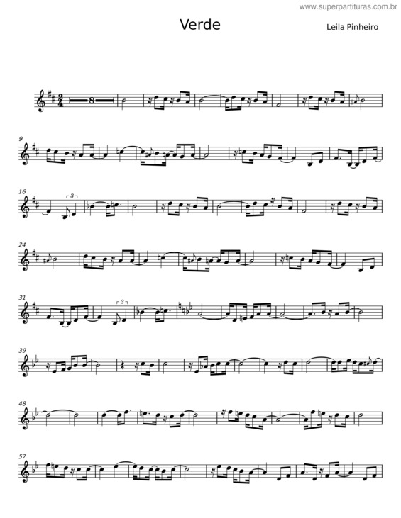 Partitura da música Verde v.4