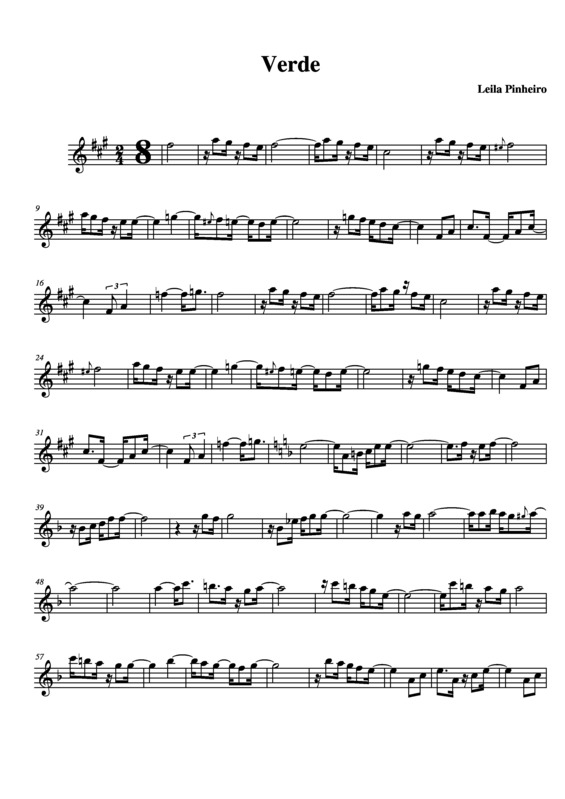 Partitura da música Verde