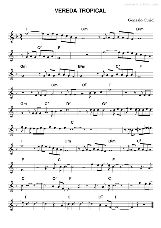 Partitura da música Vereda Tropical v.3