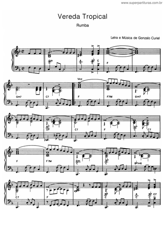 Partitura da música Vereda Tropical v.6