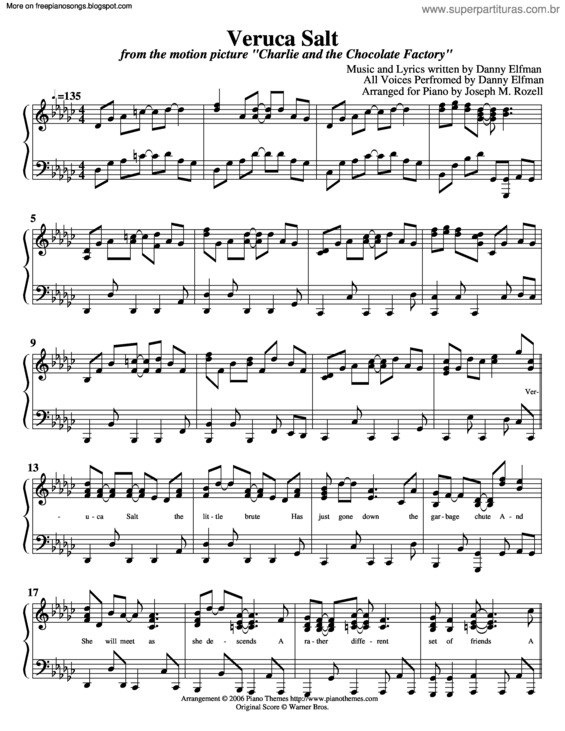 Partitura da música Verucasalt