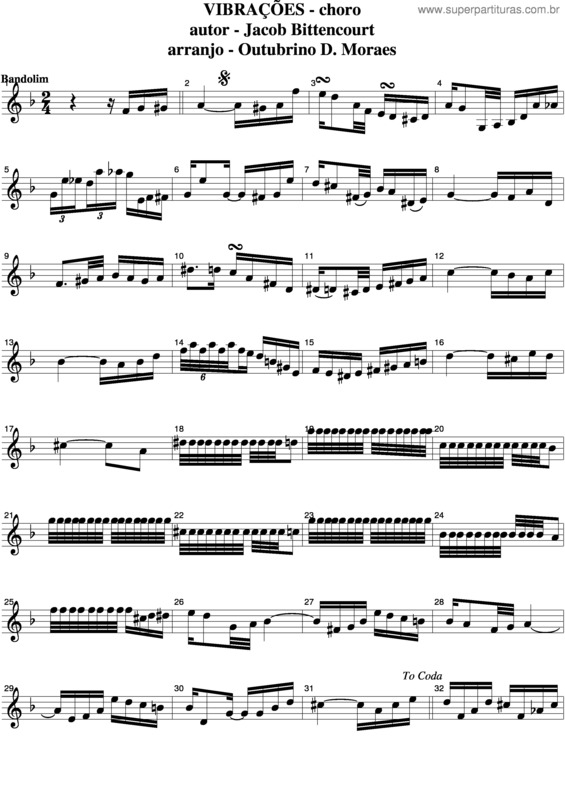 Partitura da música Vibrações v.3