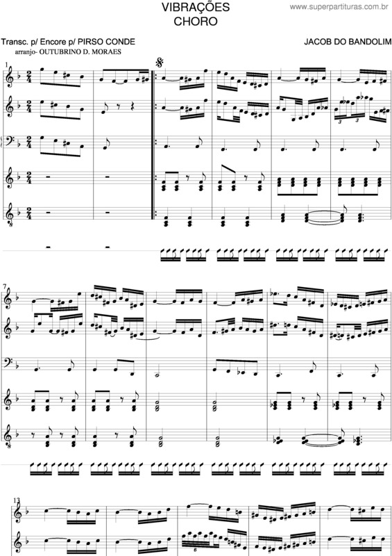 Partitura da música Vibrações v.5