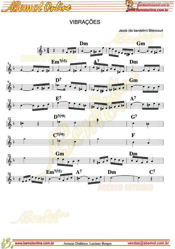 Partitura da música Vibrações v.7