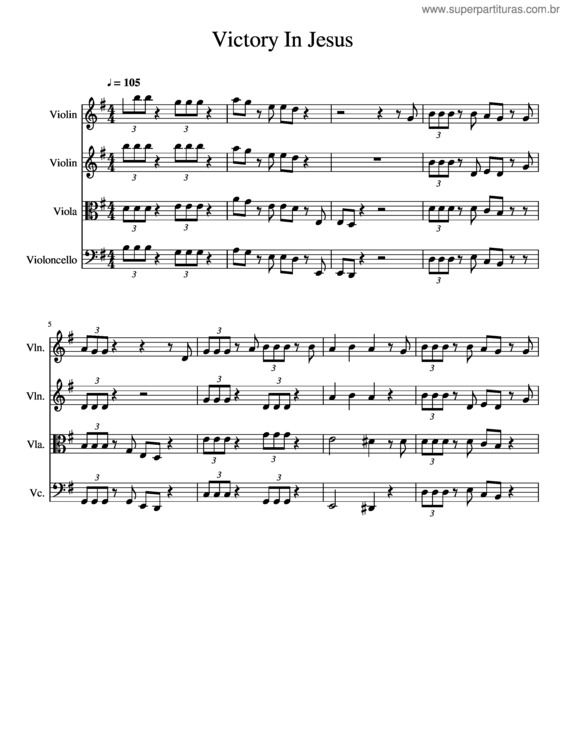 Partitura da música Victory In Jesus v.3