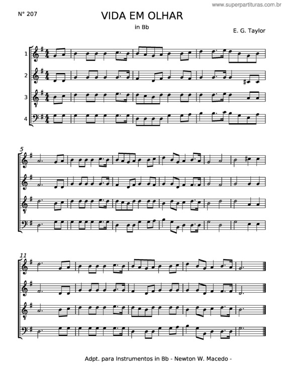 Partitura da música Vida Em Olhar – Miss A M Hull;E G Taylor