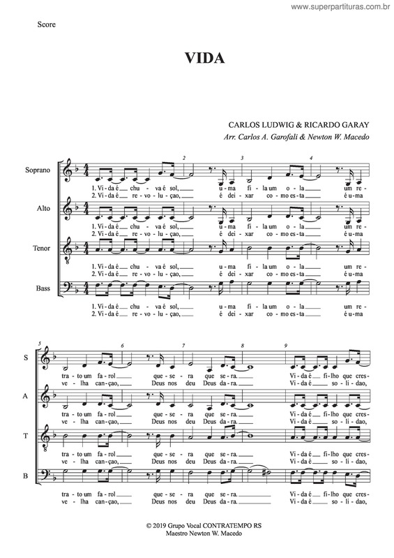 Página que contém a partitura da música Estrada Da Vida (José Rico,  Milionário e José Rico).