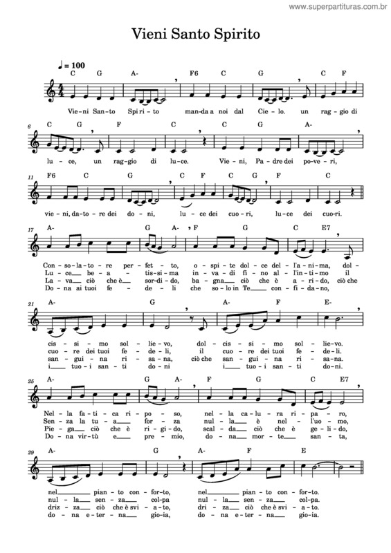Partitura da música Vieni_Santo_Spirito – Gen Verde
