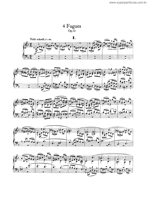 Partitura da música Vier Fugen