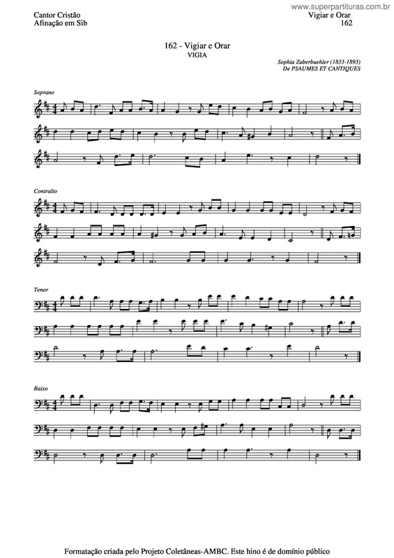 Partitura da música Vigiar E Orar v.4