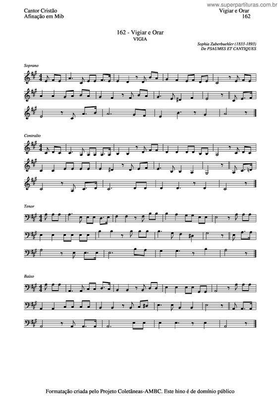 Partitura da música Vigiar E Orar v.5