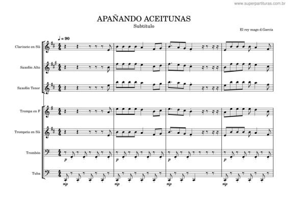 Partitura da música Villancico Popular – Charanga El Litronazo Villancico Popular