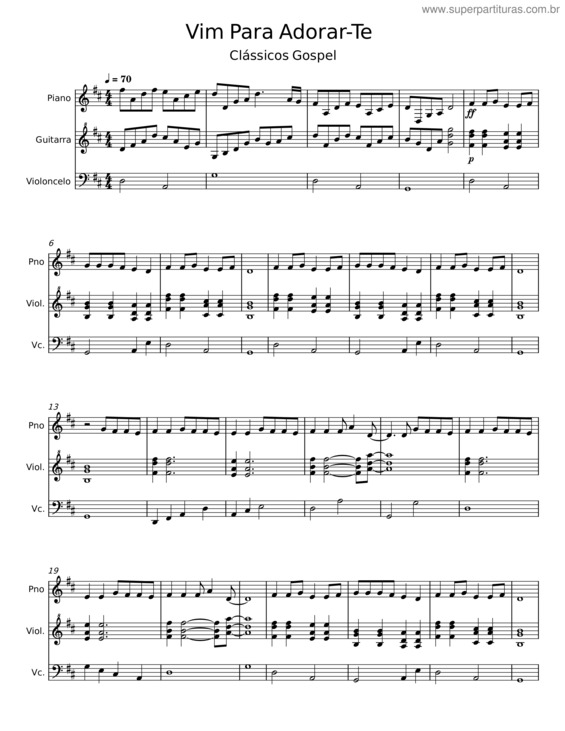 Partitura da música Vim Para Adorar–Te v.12