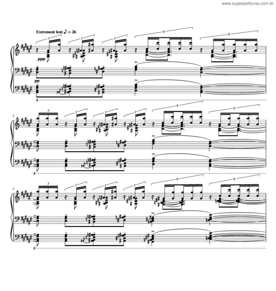 Partitura da música Vingt Regards Sur L`Enfant–Jésus – Olivier Messiaen
