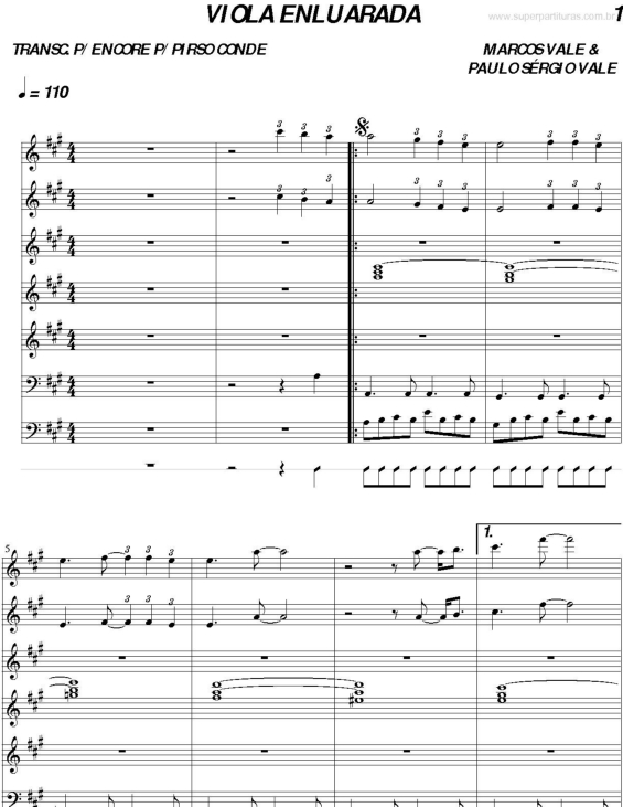 Partitura da música Viola Enluarada v.2