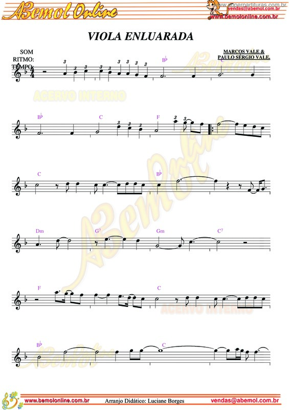 Partitura da música Viola Enluarada v.5
