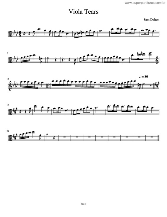 Partitura da música Viola Tears