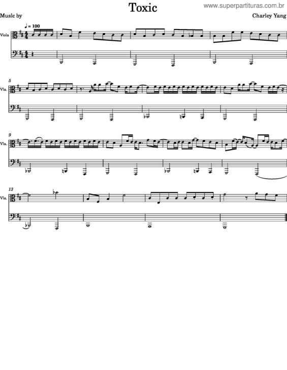 Partitura da música Viola Toxic – Boywithuke