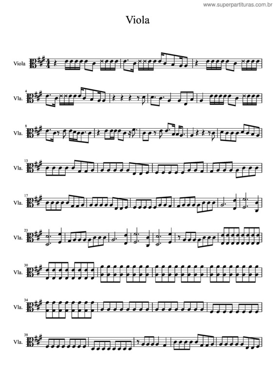 Partitura da música Viola