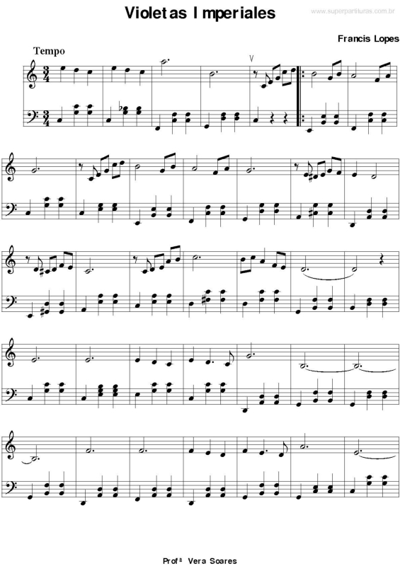 Partitura da música Violetas Imperiales v.2