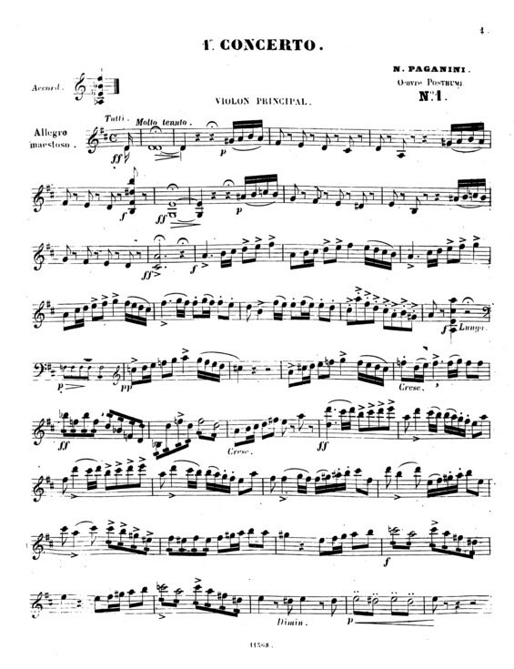 Partitura da música Violin Concerto 1 Op 6