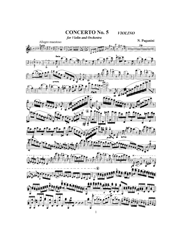 Partitura da música Violin Concerto 5