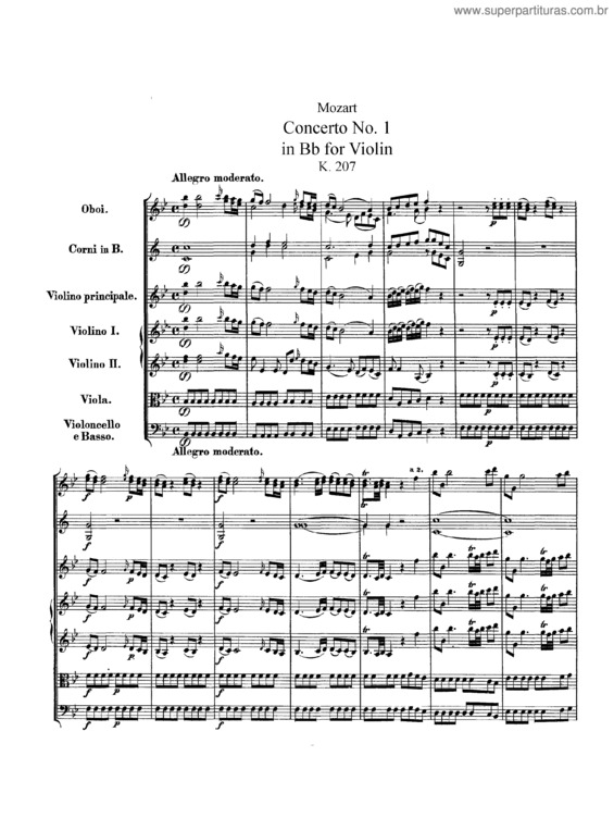 Partitura da música Violin Concerto No. 1 v.3