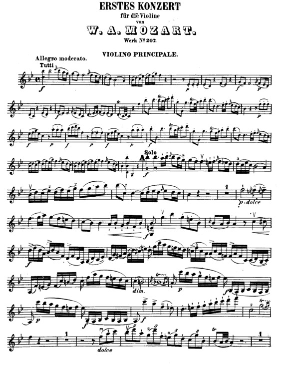 Partitura da música Violin Concerto No. 1 v.5