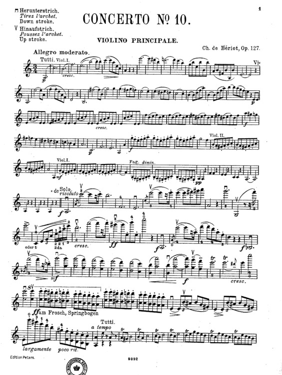 Partitura da música Violin Concerto No. 10 v.2