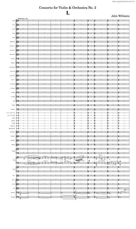 Partitura da música Violin Concerto No. 2 – John Williams John Williams – Violin Concerto No. 2, I. Prologue