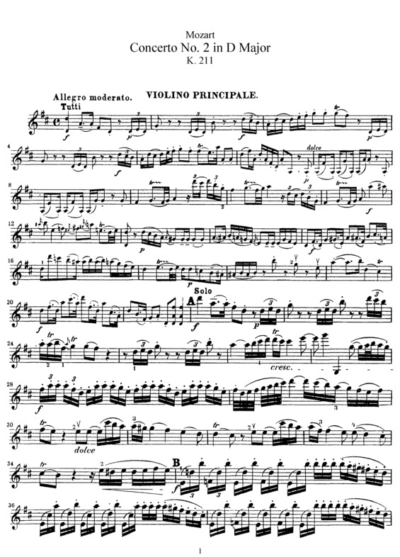 Partitura da música Violin Concerto No. 2 v.3