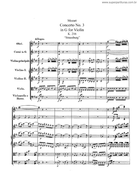 Partitura da música Violin Concerto No. 3 v.2
