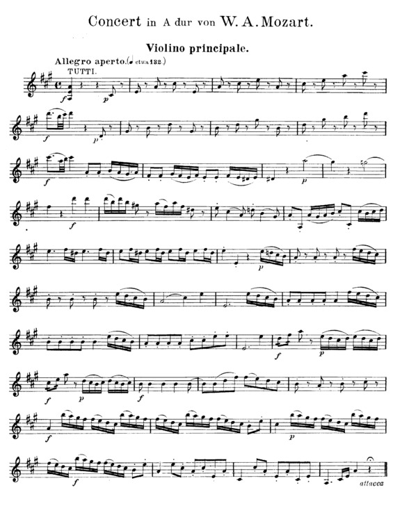 Partitura da música Violin Concerto No. 5 v.2
