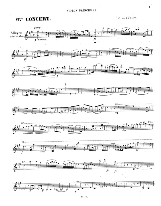 Partitura da música Violin Concerto No. 6 v.2