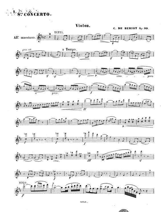 Partitura da música Violin Concerto No. 8 v.2