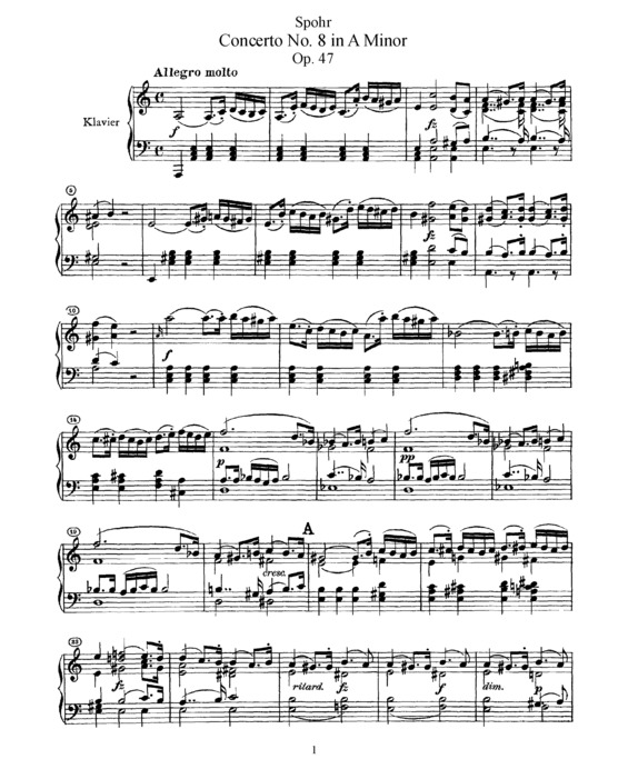 Partitura da música Violin Concerto No. 8