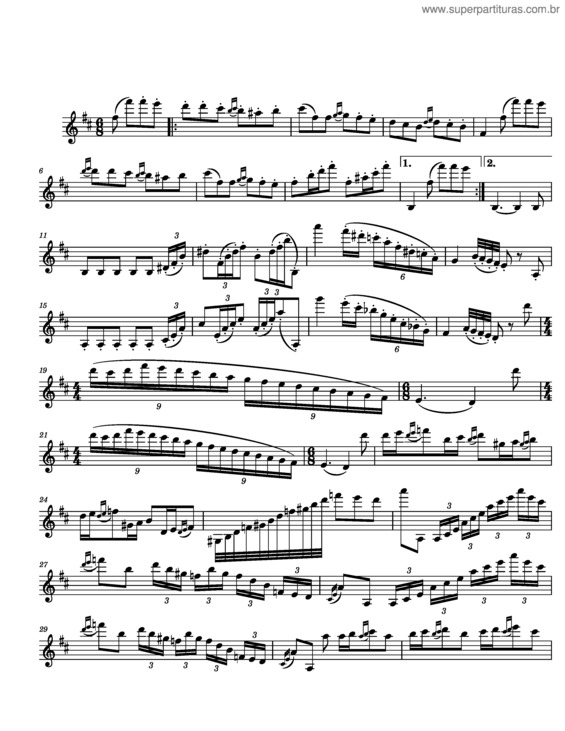 Partitura da música Violin Concerto No 2, Op. 7