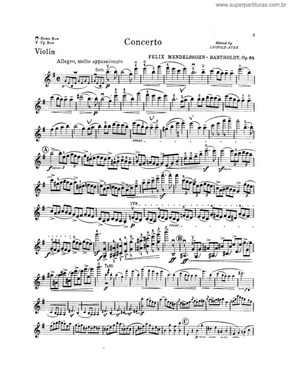 Partitura da música Violin Concerto v.12