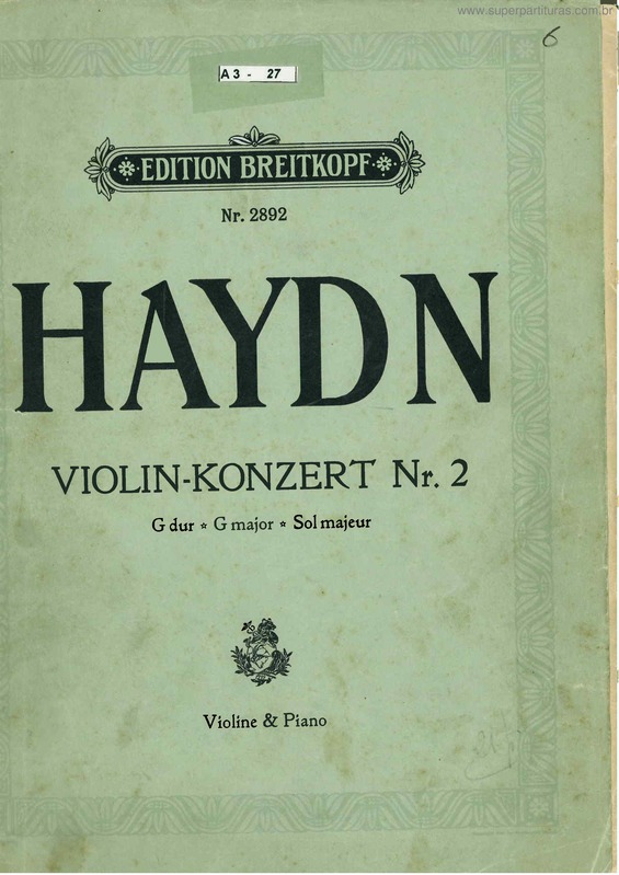 Partitura da música Violin Concerto v.14