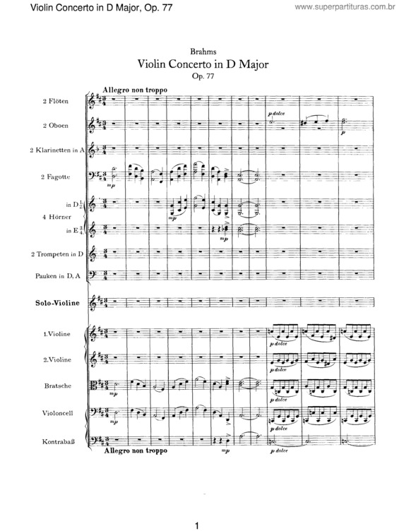 Partitura da música Violin Concerto v.6