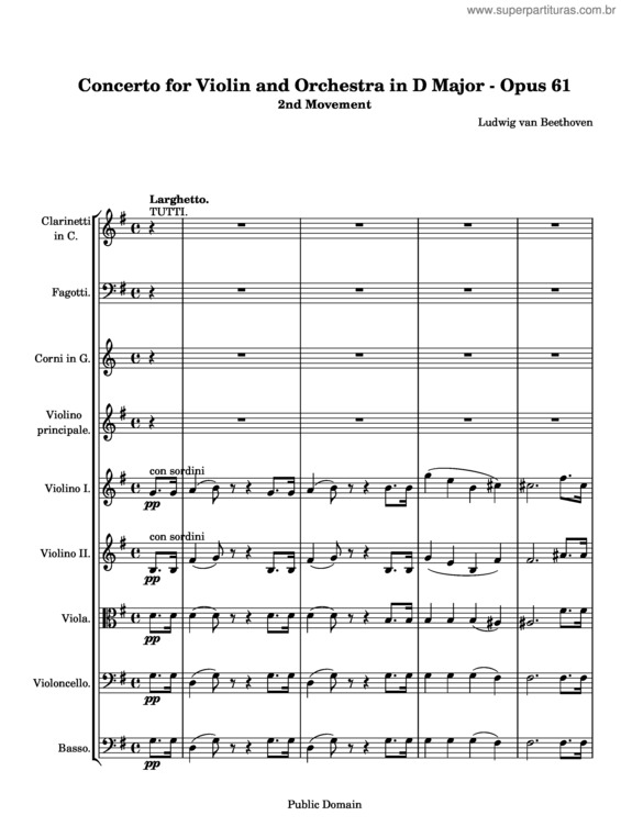 Partitura da música Violin Concerto v.9